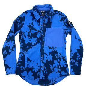 Burton Hearth‎ Snap-up Fleece Shirt Amparo Blue  Snowboard Women's Small Jacket